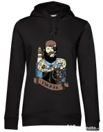 Hoodie dama cu gluga Adventure of the Sea Negru