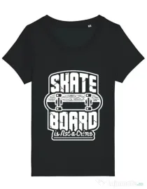Tricou STANLEY STELLA dama Skate Board Negru