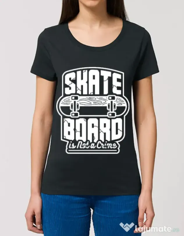 Tricou STANLEY STELLA dama Skate Board Negru