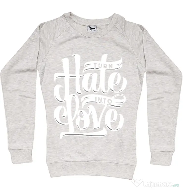 Bluza ADLER dama Turn Hate Into Love Migdala melanj