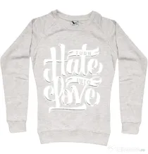 Bluza ADLER dama Turn Hate Into Love Migdala melanj