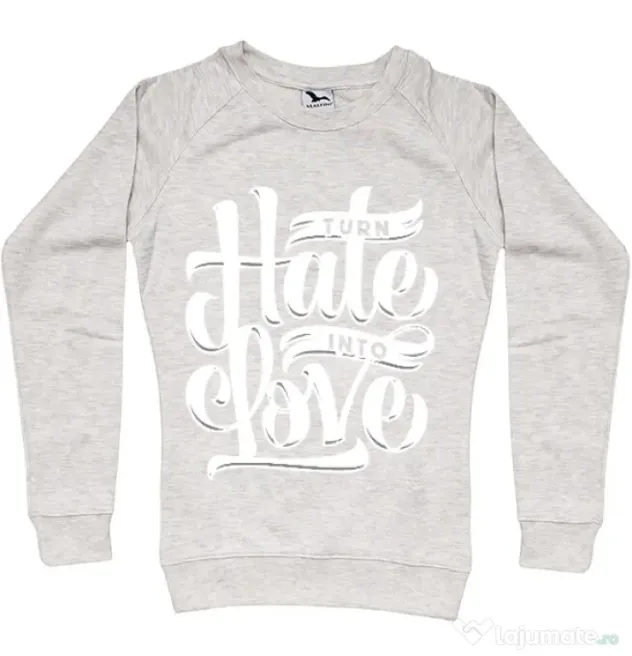 Bluza ADLER dama Turn Hate Into Love Migdala melanj