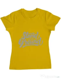 Tricou ADLER dama Stand Your Ground Galben