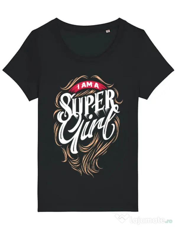 Tricou STANLEY STELLA dama I am a Super Girl Negru