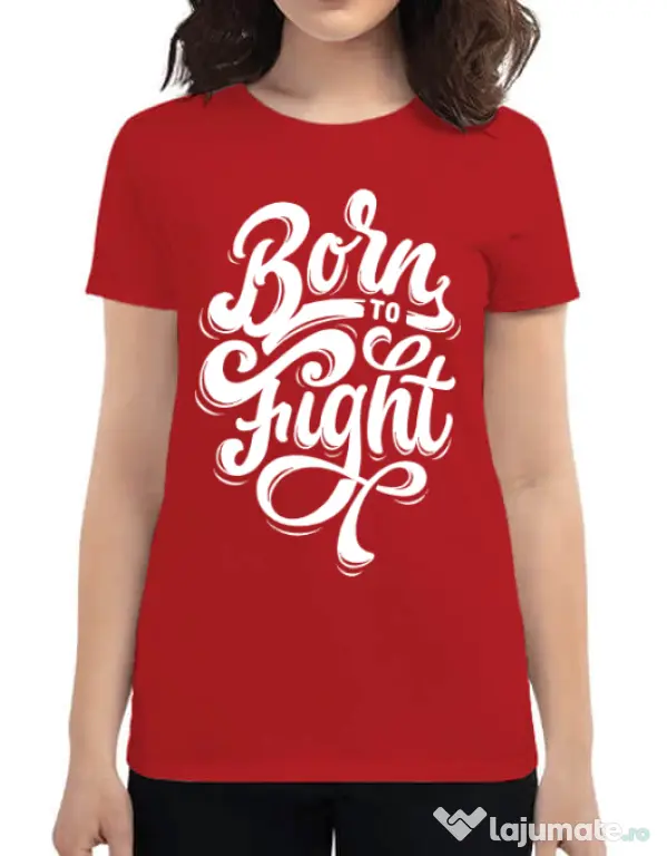 Tricou ADLER dama Born To Fight Rosu