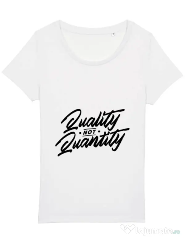 Tricou STANLEY STELLA dama Quality not quantity Alb