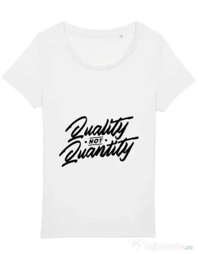Tricou STANLEY STELLA dama Quality not quantity Alb