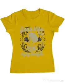Tricou ADLER dama Good Vibe Only Galben