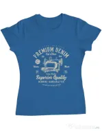 Tricou ADLER dama Premium Denim Albastru azuriu