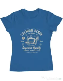 Tricou ADLER dama Premium Denim Albastru azuriu