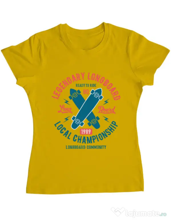 Tricou ADLER dama Legendary Longboard Galben