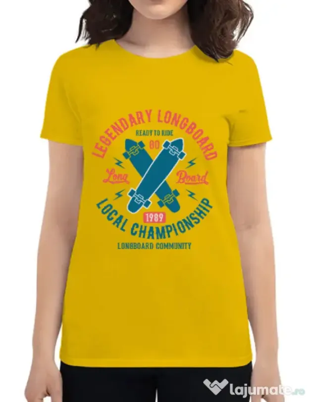 Tricou ADLER dama Legendary Longboard Galben
