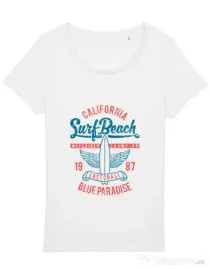 Tricou STANLEY STELLA dama Surf Beach Alb