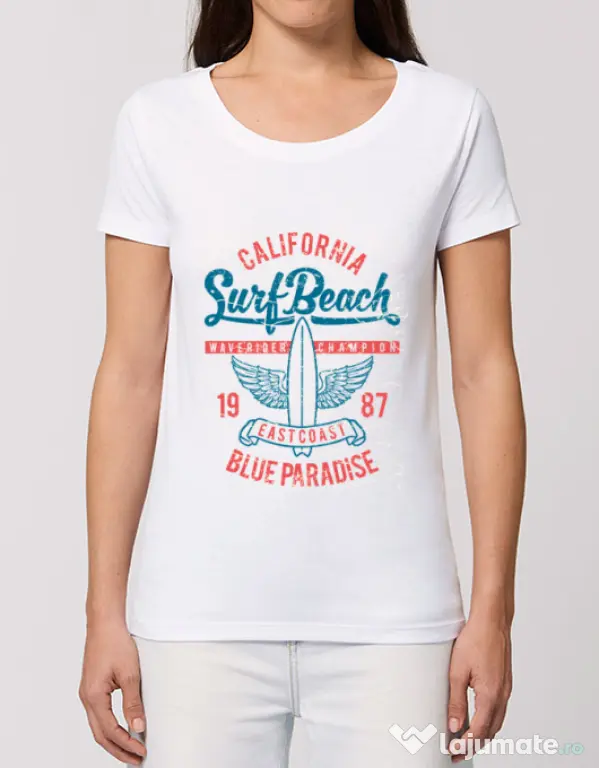 Tricou STANLEY STELLA dama Surf Beach Alb