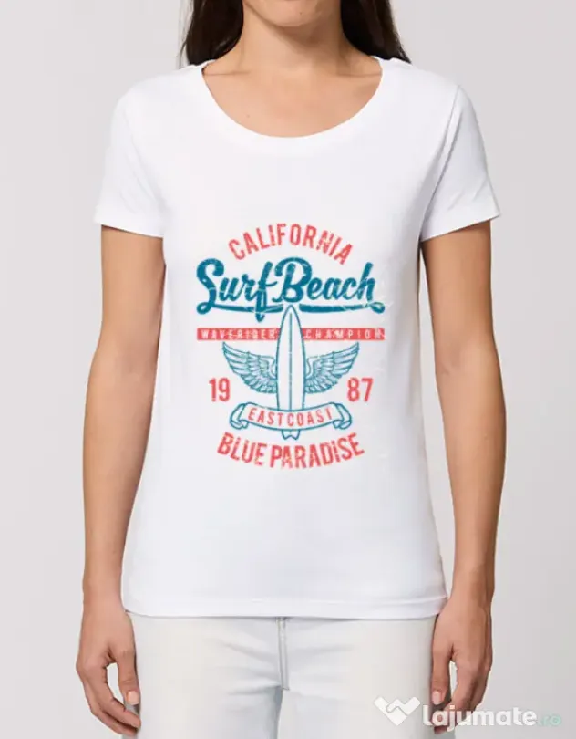Tricou STANLEY STELLA dama Surf Beach Alb