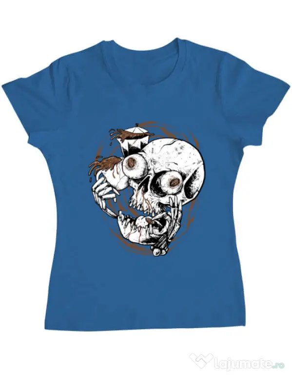 Tricou ADLER dama Coffee Addict Albastru azuriu