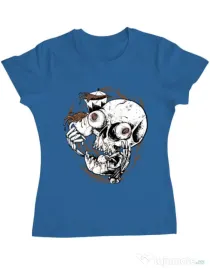 Tricou ADLER dama Coffee Addict Albastru azuriu
