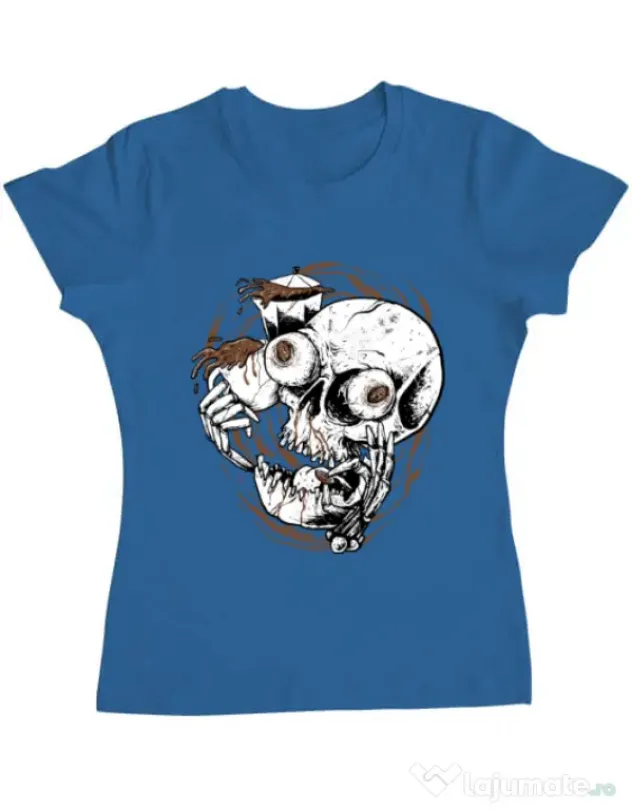 Tricou ADLER dama Coffee Addict Albastru azuriu