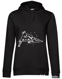 Hoodie dama cu gluga Camp Flag Negru