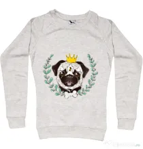 Bluza ADLER dama King Of Pug Migdala melanj