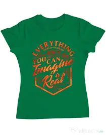 Tricou ADLER dama Everything You Can Imagine is Real Verde mediu