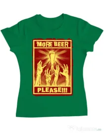 Tricou ADLER dama Thirsty zombies Verde mediu