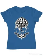 Tricou ADLER dama Umbrella Tattoo Albastru azuriu