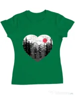 Tricou ADLER dama Hike and Love Verde mediu