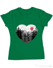 Tricou ADLER dama Hike and Love Verde mediu