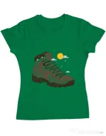 Tricou ADLER dama Adventure Boot Verde mediu
