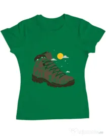 Tricou ADLER dama Adventure Boot Verde mediu