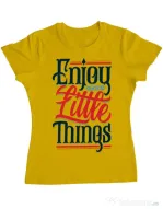 Tricou ADLER dama Enjoy The Little Things Galben