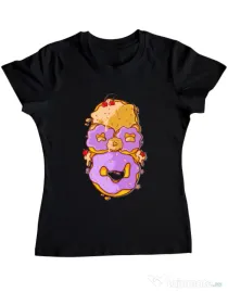 Tricou ADLER dama Homer Donut Negru