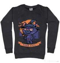 Bluza ADLER dama Purr halloween Negru melanj