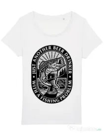 Tricou STANLEY STELLA dama Fishing problem Alb