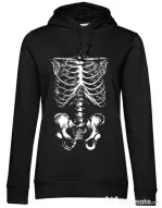 Hoodie dama cu gluga Ribcage Negru