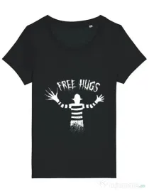 Tricou STANLEY STELLA dama Free hugs Negru