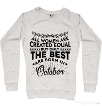 Bluza ADLER dama The best women are born in October Migdala melanj