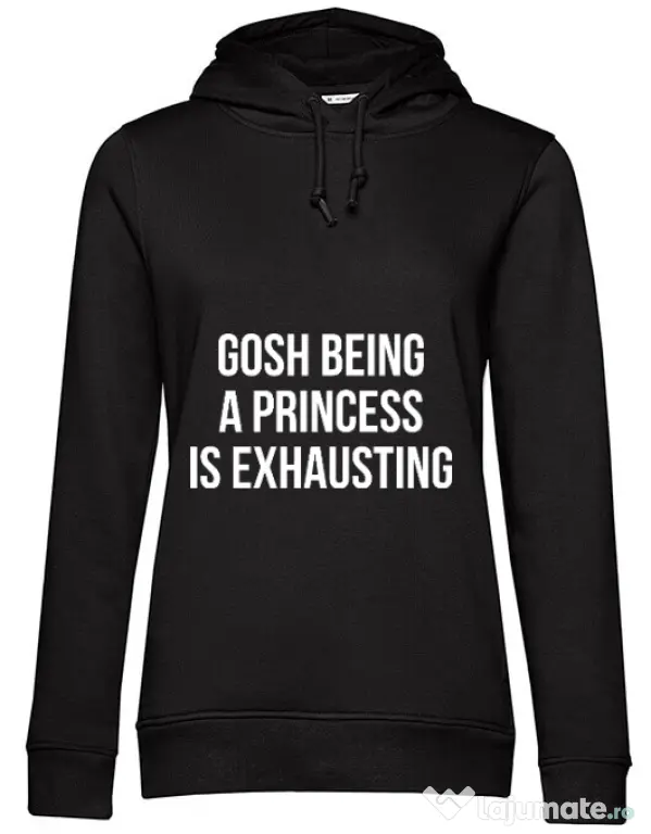 Hoodie dama cu gluga Princess Negru