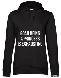 Hoodie dama cu gluga Princess Negru