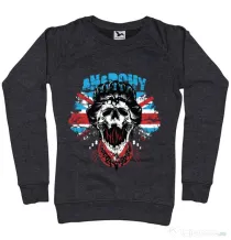 Bluza ADLER dama Anarchy queen Negru melanj