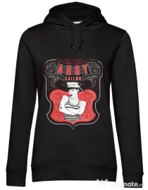 Hoodie dama cu gluga Ahoy sailor Negru