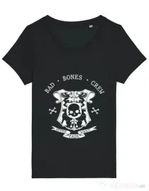 Tricou STANLEY STELLA dama Bad bones crew crest Negru