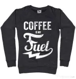 Bluza ADLER dama Coffee is my fuel Negru melanj