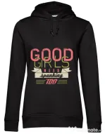 Hoodie dama cu gluga Good girls need spanking Negru