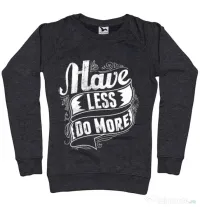Bluza ADLER dama Have less do more Negru melanj