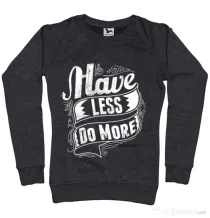 Bluza ADLER dama Have less do more Negru melanj