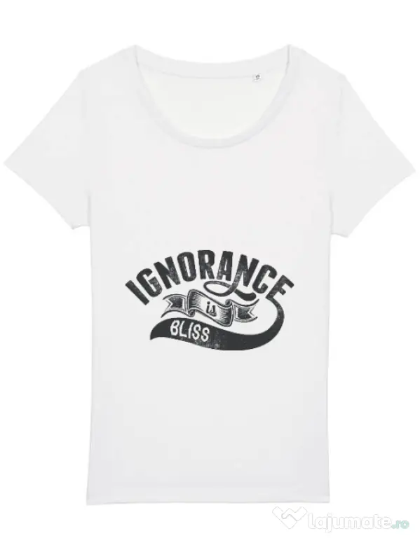 Tricou STANLEY STELLA dama Ignorance is bliss Alb