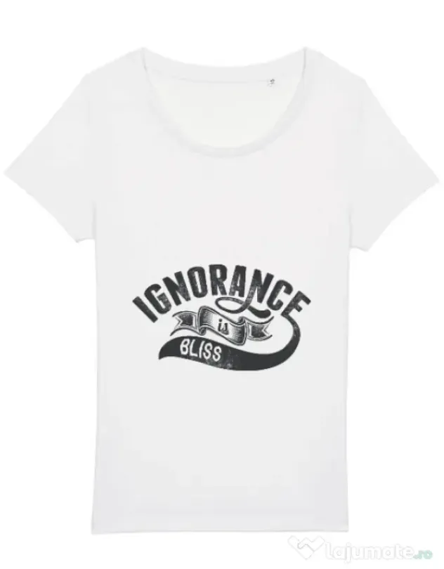 Tricou STANLEY STELLA dama Ignorance is bliss Alb
