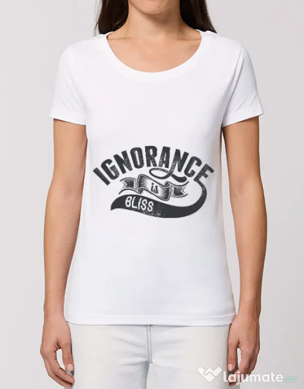 Tricou STANLEY STELLA dama Ignorance is bliss Alb